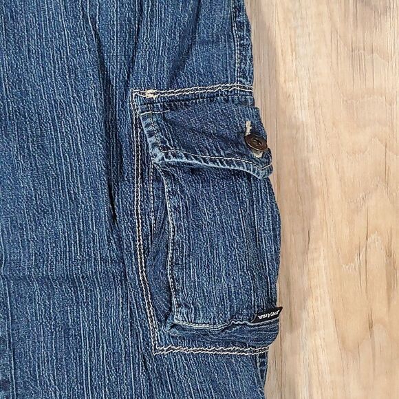 🔺️Prana Blue Gretchen Cargo Capri Jeans Size 6/28 - Picture 6 of 11